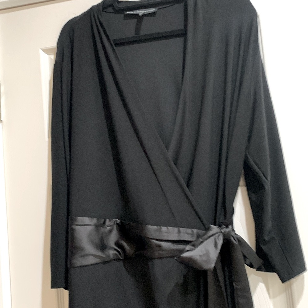 WHBM White House Black Market Black Wrap Dress Size 18 XXL
